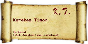 Kerekes Timon névjegykártya