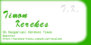timon kerekes business card